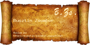 Busztin Zsombor névjegykártya